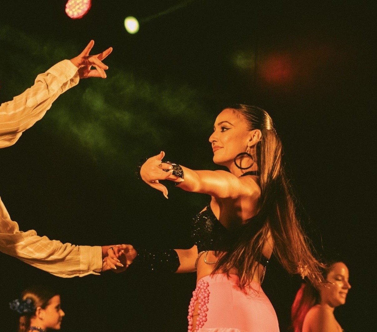 Christina Katsaros performing in a stage show